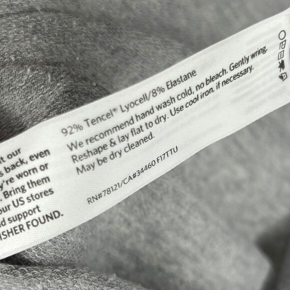 EILEEN FISHER Top PM Petite Tencel Terry Hug Stretch Terry Turtleneck Gray USA - Picture 11 of 14